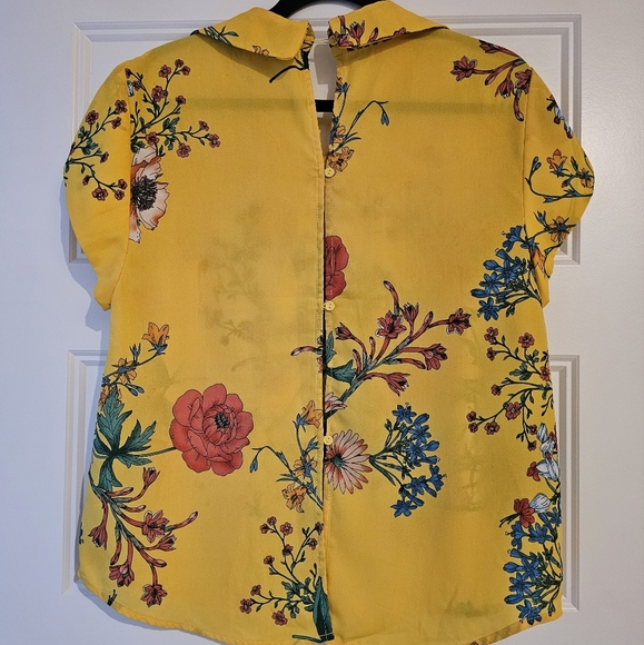 Lily White Women's Flowered Blouse sz xl - Picture 4 of 4